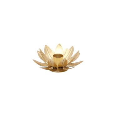 porte bougie flambeau fleur dorée 11.5 x 5 cm porte bougie flambeau fleur dorée 11.5 x 5 cm