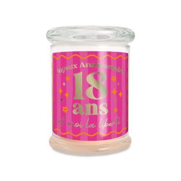 Bougie en verre pour 18 ans | jourdefete.com Bougie en verre pour 18 ans | jourdefete.com