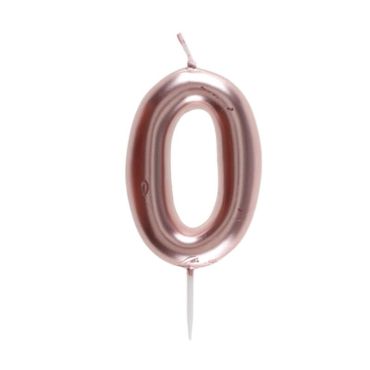 bougie sur pique rose gold forme arrondie de 9 cm chiffre au choix | jourdefete.com bougie sur pique rose gold forme arrondie de 9 cm chiffre au choix | jourdefete.com