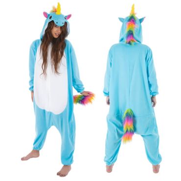 Déguisement Kigurumi Licorne bleue - Taille M Déguisement Kigurumi Licorne bleue - Taille M