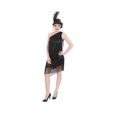Déguisement Charleston Années 20 Noir à Franges Femme - Taille au Choix Déguisement Charleston Années 20 Noir à Franges Femme - Taille au Choix