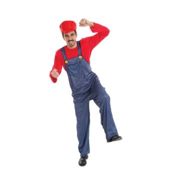 Déguisement de Plombier Rouge Homme - Taille au Choix Déguisement de Plombier Rouge Homme - Taille au Choix