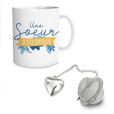 coffret mug et boule à thé sœur | jourdefete.com coffret mug et boule à thé sœur | jourdefete.com