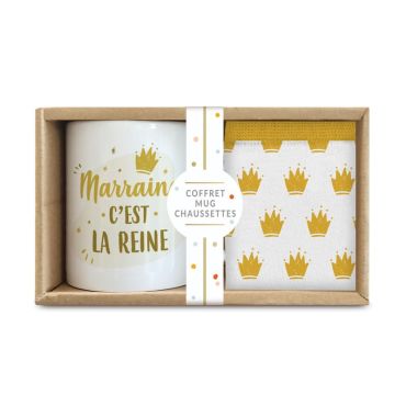Un coffret composé d'un mug et d'une paire de chaussettes pour votre marraine | jourdefete.com Un coffret composé d'un mug et d'une paire de chaussettes pour votre marraine | jourdefete.com