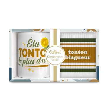 Coffret cadeau mug et chaussettes pour tonton | jourdefete.com Coffret cadeau mug et chaussettes pour tonton | jourdefete.com