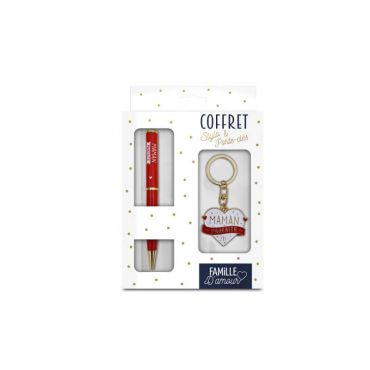 COFFRET STYLO + PORTE CLE "MAMAN PARFAITE"
COFFRET STYLO + PORTE CLE "MAMAN PARFAITE"