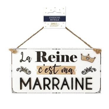 plaque en bois la reine c'est ma marraine | jourdefete.com plaque en bois la reine c'est ma marraine | jourdefete.com