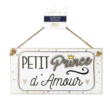 Plaque en bois - Petit Prince d'Amour | jourdefete.com Plaque en bois - Petit Prince d'Amour | jourdefete.com