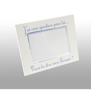 Cadre Photo "Veux-tu être mon Parrain" - Bleu | jourdefete.com Cadre Photo "Veux-tu être mon Parrain" - Bleu | jourdefete.com