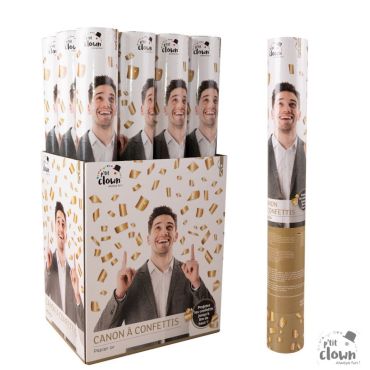 Canon à confettis or de 40 cm | jourdefete.com Canon à confettis or de 40 cm | jourdefete.com