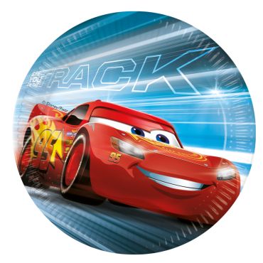 Assiettes Cars avec Flash McQueen rouge sur fond bleu | jourdefete.com Assiettes Cars avec Flash McQueen rouge sur fond bleu | jourdefete.com