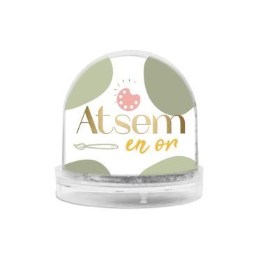 Boule à neige - Atsem en or | jourdefete.com Boule à neige - Atsem en or | jourdefete.com