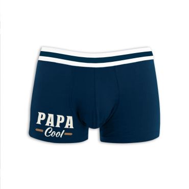 Boxer bleu marine imprimé "Papa Cool" pour la fête des pères | jourdefete.com Boxer bleu marine imprimé "Papa Cool" pour la fête des pères | jourdefete.com