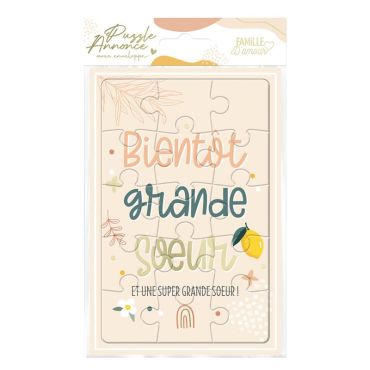 Un beau puzzle qui annonce à votre fille qu'elle va devenir grande sœur | jourdefete.com Un beau puzzle qui annonce à votre fille qu'elle va devenir grande sœur | jourdefete.com
