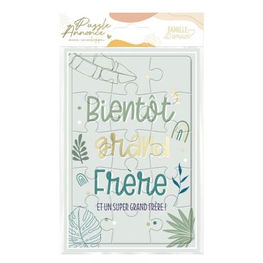 Un beau puzzle qui annonce à votre fils qu'il va devenir grand frère | jourdefete.com Un beau puzzle qui annonce à votre fils qu'il va devenir grand frère | jourdefete.com