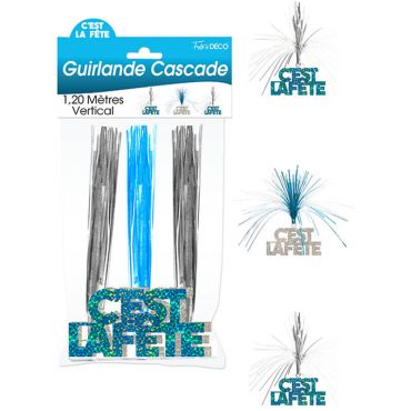 Guirlande Cascade "C'est la fête" - Turquoise et argenté Guirlande Cascade "C'est la fête" - Turquoise et argenté