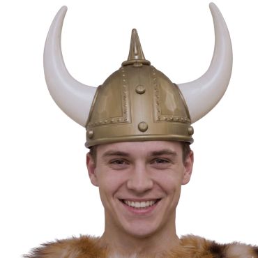 Casque Viking à Cornes réaliste avec finition dorée et cornes blanches | jourdefete.com Casque Viking à Cornes réaliste avec finition dorée et cornes blanches | jourdefete.com