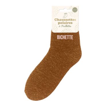 Chaussettes polaires pailletées message taille 36-42 | jourdefete.com Chaussettes polaires pailletées message taille 36-42 | jourdefete.com