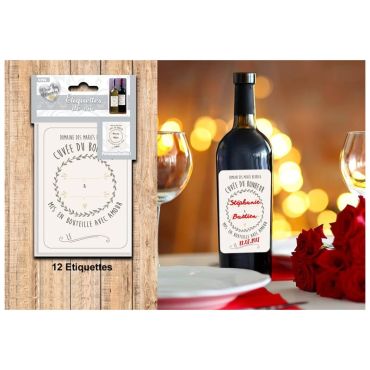 12 Étiquettes de vin personnalisables 12 Étiquettes de vin personnalisables