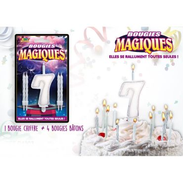 Bougies magiques – Chiffre 7 Bougies magiques – Chiffre 7