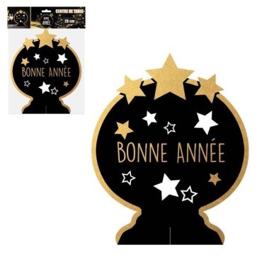 Centre de Table Bonne Année Noir et Or Centre de Table Bonne Année Noir et Or