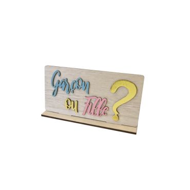déco de table en bois sur socle pour Gender Reveal Garçon ou Fille déco de table en bois sur socle pour Gender Reveal Garçon ou Fille