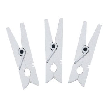 Petites Pinces en Bois - Blanc Petites Pinces en Bois - Blanc
