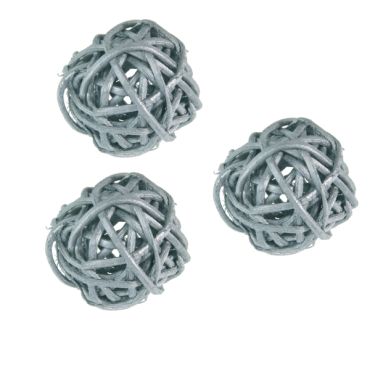 Petites Boules en Rotin Argent Petites Boules en Rotin Argent