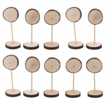10 marque-places rondin de bois sur tige de 13,5 cm | jourdefete.com 10 marque-places rondin de bois sur tige de 13,5 cm | jourdefete.com