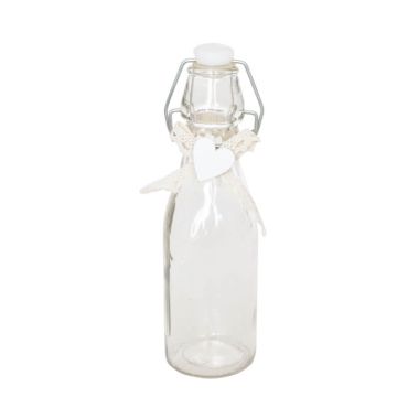 bouteille champetre de 20 cm deco dentelle et cœur | jourdefete.com bouteille champetre de 20 cm deco dentelle et cœur | jourdefete.com