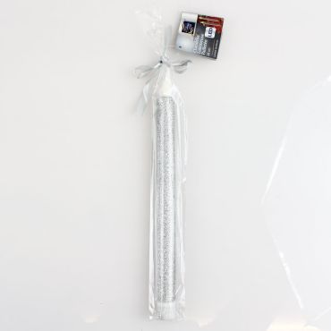 Chandelle argentée LED - 28cm