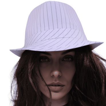 Chapeau Borsalino gangster blanc à rayures noires, costume rétro chic | jourdefete.com Chapeau Borsalino gangster blanc à rayures noires, costume rétro chic | jourdefete.com