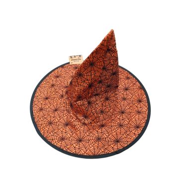 Chapeau de Sorcière Orange - Toile d'Araignée | jourdefete.com Chapeau de Sorcière Orange - Toile d'Araignée | jourdefete.com