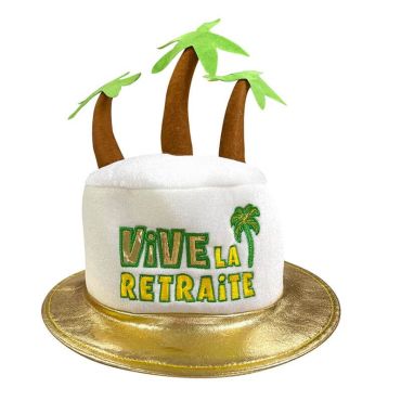 Optez pour ce joli chapeau doré en forme d'îlot à cocotiers comme cadeau pour un proche qui célèbre son départ à la retraite | jourdefete.com Optez pour ce joli chapeau doré en forme d'îlot à cocotiers comme cadeau pour un proche qui célèbre son départ à la retraite | jourdefete.com