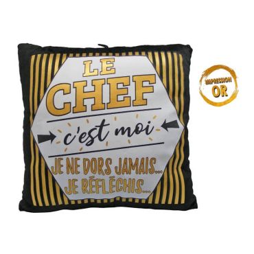 Coussin le chef c'est moi je ne dors jamais... je réfléchis... Coussin le chef c'est moi je ne dors jamais... je réfléchis...