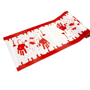 Ajoutez un peu de chic à votre table d'Halloween grâce à ce chemin de table blanc et rouge ! | jourdefete.com Ajoutez un peu de chic à votre table d'Halloween grâce à ce chemin de table blanc et rouge ! | jourdefete.com