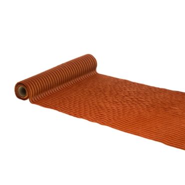 Chemin de table velours côtelé luisant - 28 x 300 cm - Couleur Marron Ambre Chemin de table velours côtelé luisant - 28 x 300 cm - Couleur Marron Ambre