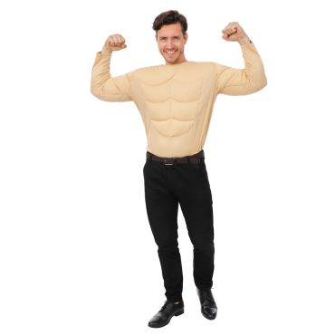 Chemise super musclée homme effet bodybuilder rembourré | jourdefete.com