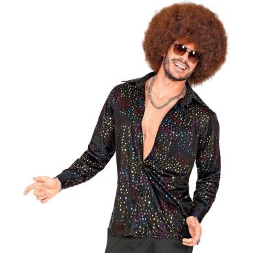Une splendide chemise noire à paillettes pour danser le disco | jourdefete.com