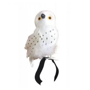 chouette blanche à poser sur l'épaule de 22 cm | jourdefete.com chouette blanche à poser sur l'épaule de 22 cm | jourdefete.com