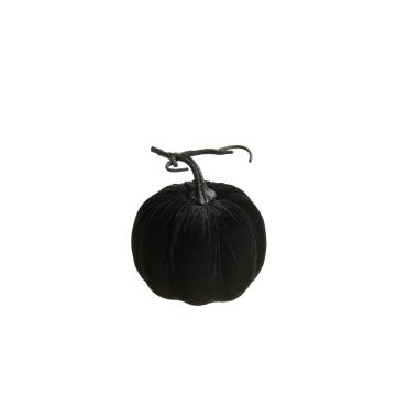 Avec cette citrouille noire en velours de 17 cm de diamètre, vous posséderez une décoration d'Halloween très réaliste | jourdefete.com Avec cette citrouille noire en velours de 17 cm de diamètre, vous posséderez une décoration d'Halloween très réaliste | jourdefete.com