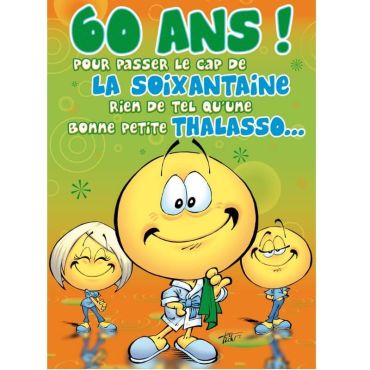 Carte d'Anniversaire Maxi Format avec Enveloppe - 60 ans Carte d'Anniversaire Maxi Format avec Enveloppe - 60 ans