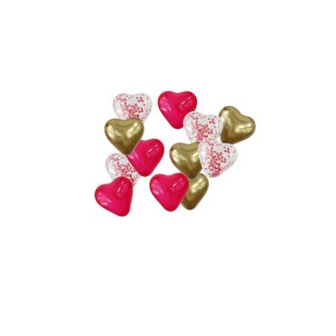 12 Ballons Cœurs Rouges Blancs Or et Transparents avec Confettis Cœurs Rouges 12 Ballons Cœurs Rouges Blancs Or et Transparents avec Confettis Cœurs Rouges