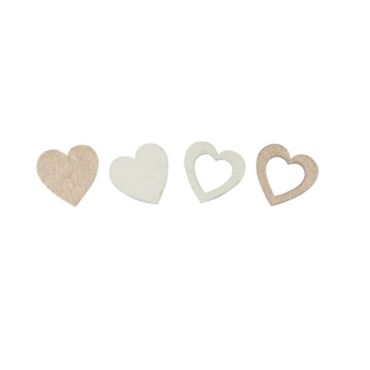 12 Confettis en forme de Cœur en Bois - Rose Gold Métallisé et Blanc | jourdefete.com 12 Confettis en forme de Cœur en Bois - Rose Gold Métallisé et Blanc | jourdefete.com