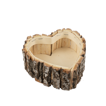 Jardinière cœur en bois avec écorce naturelle, décoration rustique et romantique | jourdefete.com Jardinière cœur en bois avec écorce naturelle, décoration rustique et romantique | jourdefete.com