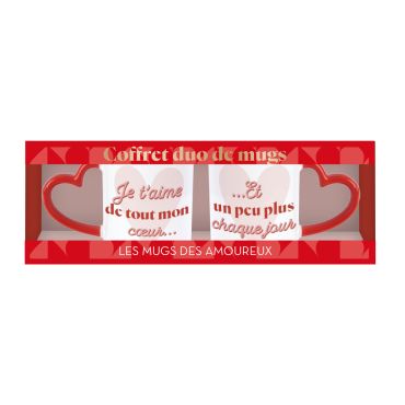 Un coffret de deux mugs à offrir le jour de la Saint-Valentin | jourdefete.com Un coffret de deux mugs à offrir le jour de la Saint-Valentin | jourdefete.com