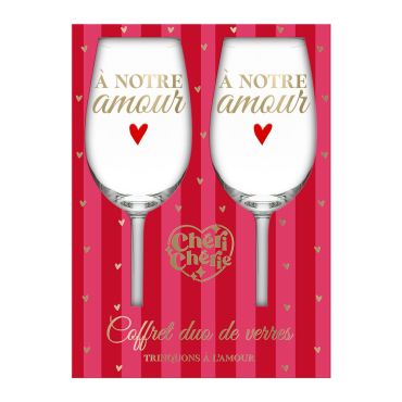 Un coffret de deux verres à vin à offrir lors de la Saint-Valentin | jourdefete.com Un coffret de deux verres à vin à offrir lors de la Saint-Valentin | jourdefete.com