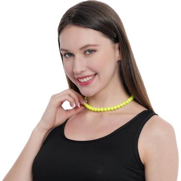 Collier de perles jaune fluo pour tenues de fête ou déguisements | jourdefete.com Collier de perles jaune fluo pour tenues de fête ou déguisements | jourdefete.com