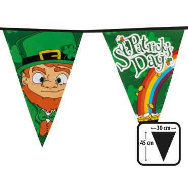 Guirlande fanions Saint-Patrick 8M, décoration verte avec lutin et arc-en-ciel | jourdefete.com Guirlande fanions Saint-Patrick 8M, décoration verte avec lutin et arc-en-ciel | jourdefete.com