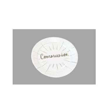 6 Petites Assiettes en Carton - Communion - Argent | JOURDEFETE.COM 6 Petites Assiettes en Carton - Communion - Argent | JOURDEFETE.COM